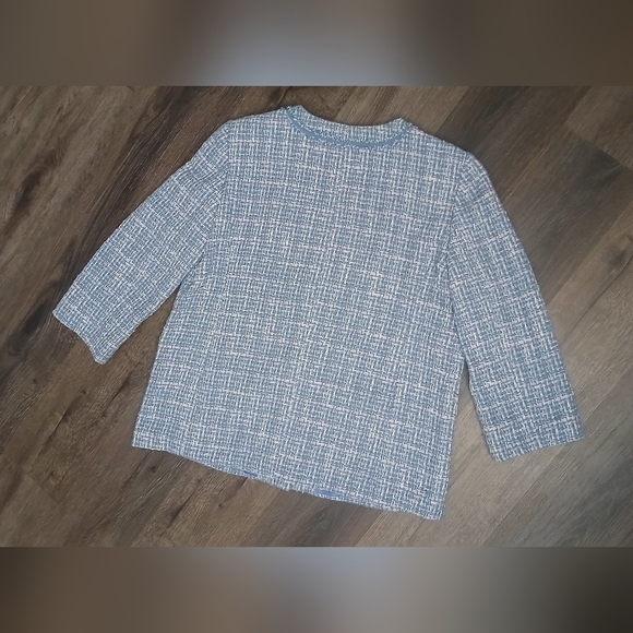 Talbots Blue Tweed Women's Jacket Size 16 - Picture 9 of 9